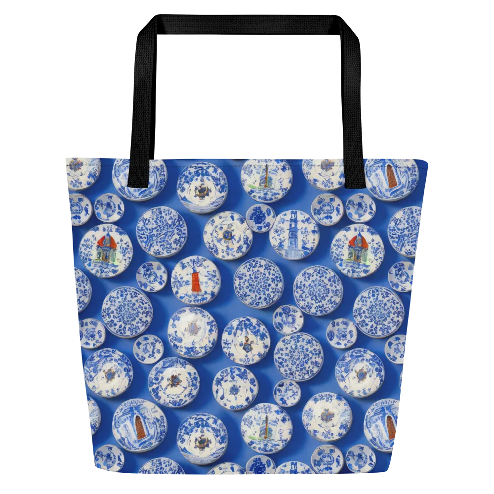 Cobalt Cabinet on Large Tote Bag W/ Pocket — Front