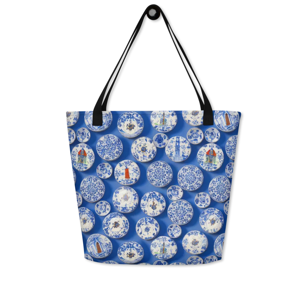 Cobalt Cabinet on Large Tote Bag W/ Pocket — Front
