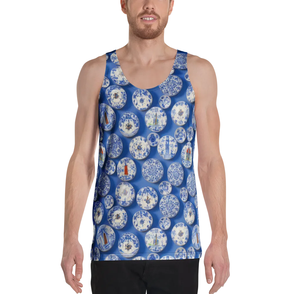 Cobalt Cabinet on Men's Tank Top — Front