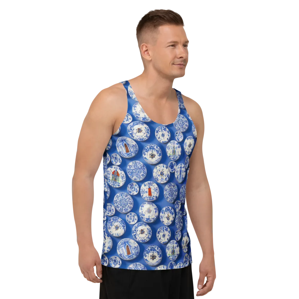 Cobalt Cabinet on Men's Tank Top — Right Front