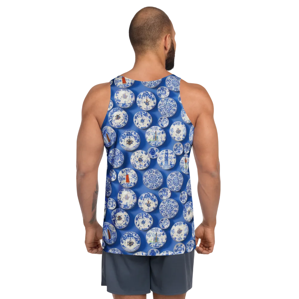 Cobalt Cabinet on Men's Tank Top — Back