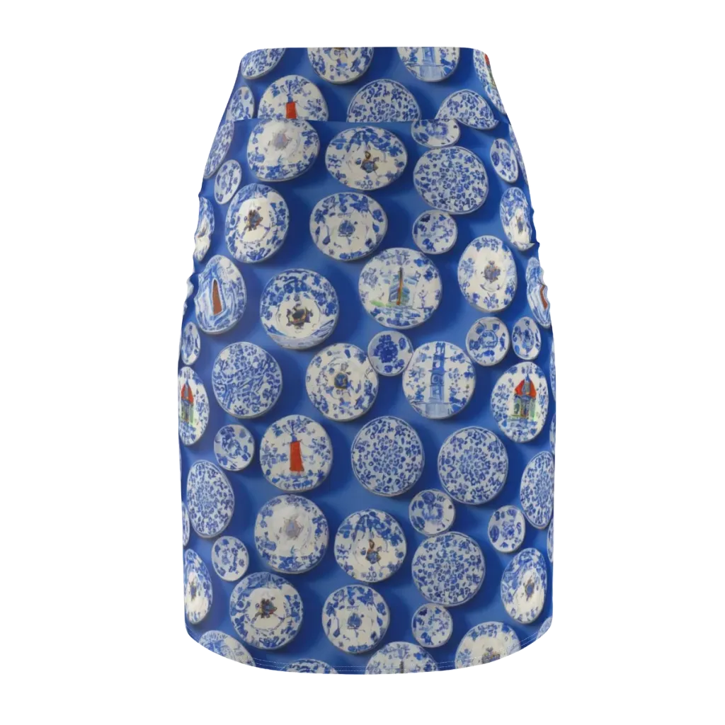 Cobalt Cabinet on Pencil Skirt — Back