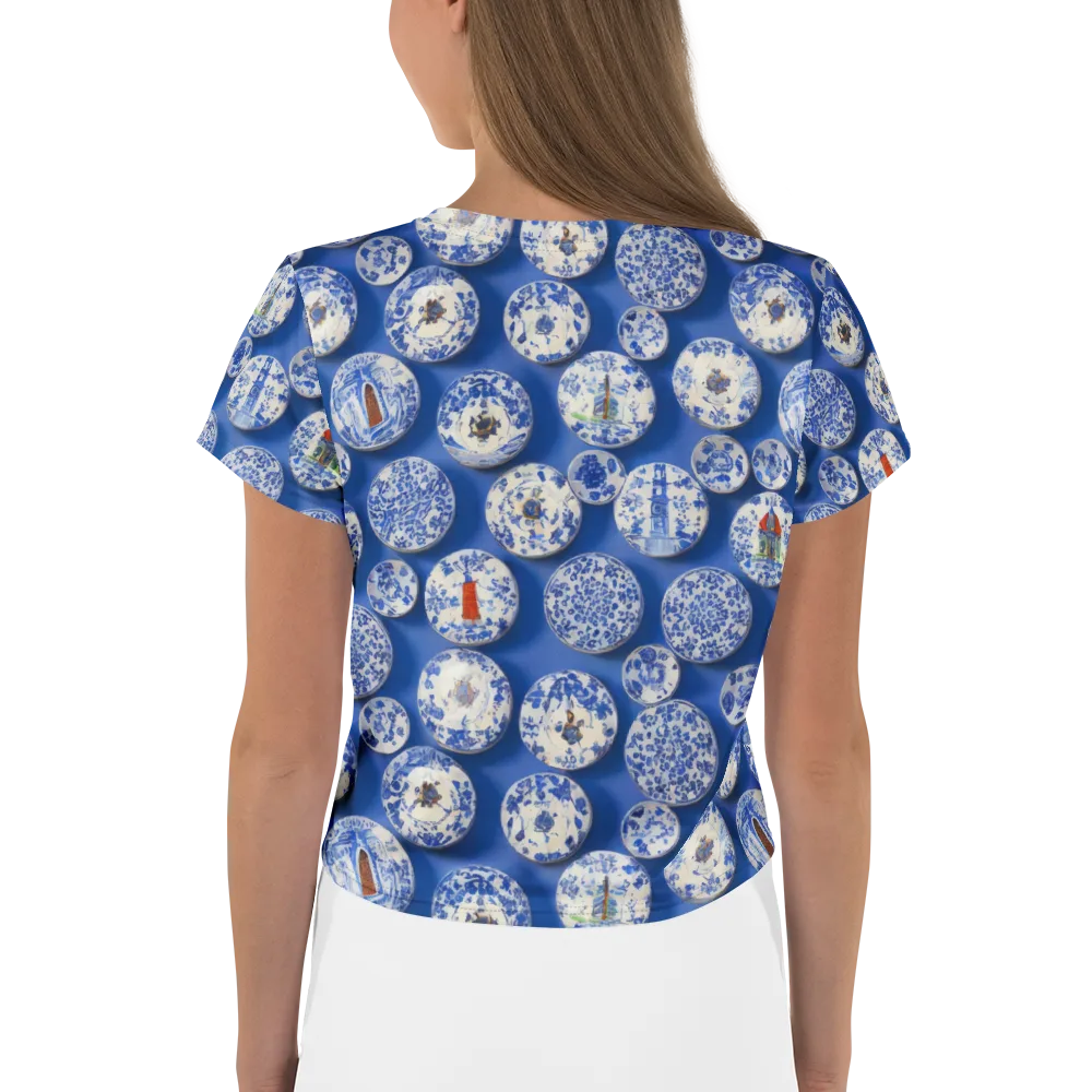 Cobalt Cabinet on Crop Tee — Back