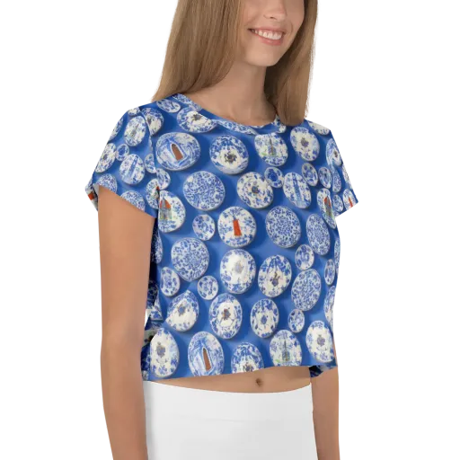 Cobalt Cabinet on a Crop Tee