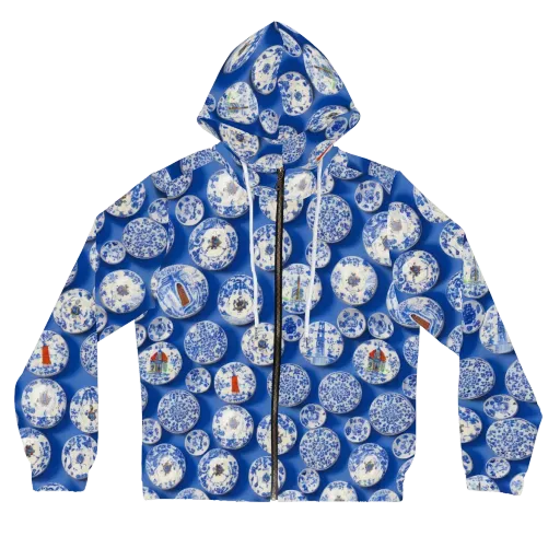 Cobalt Cabinet on a Women's Full-Zip Hoodie
