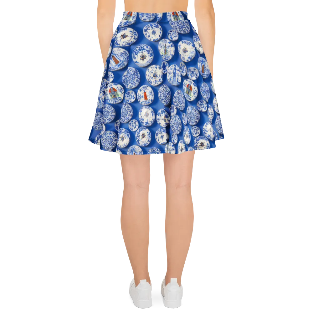 Cobalt Cabinet on Skater Skirt — Back