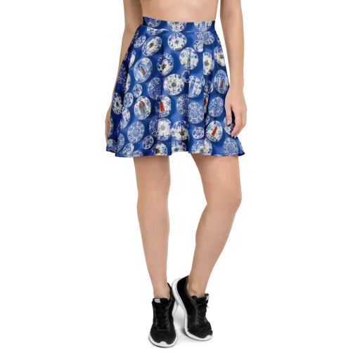 Cobalt Cabinet on a Skater Skirt
