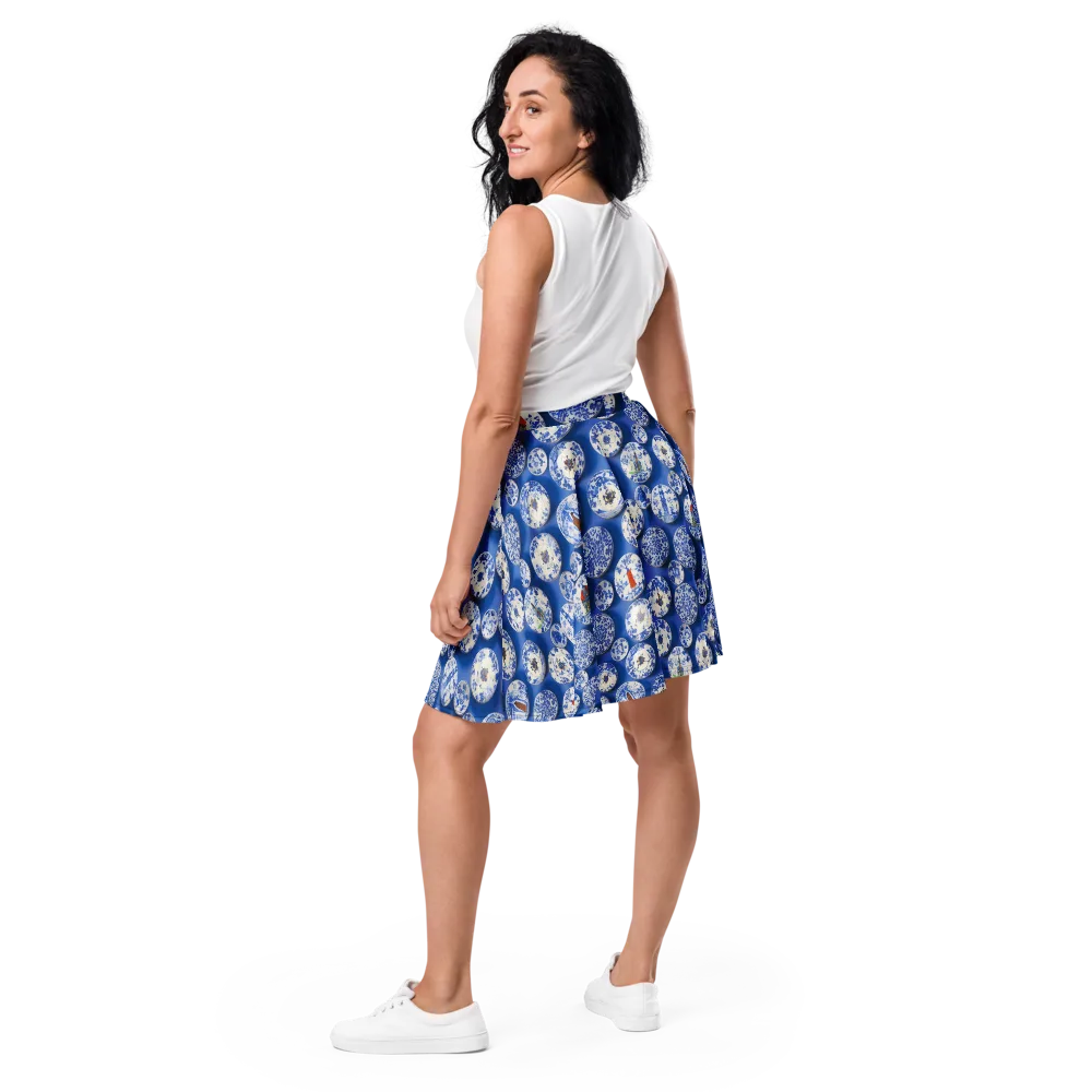 Cobalt Cabinet on Skater Skirt — Back