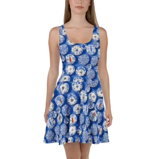 Cobalt Cabinet on a Skater Dress
