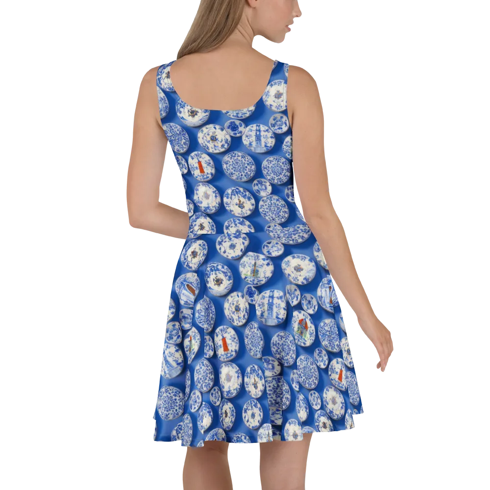 Cobalt Cabinet on Skater Dress — Back