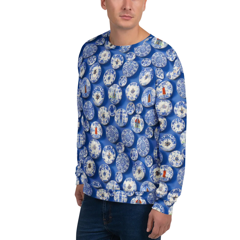 Cobalt Cabinet on Sweatshirt — Left Front