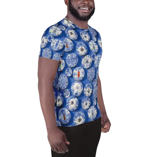 Cobalt Cabinet on a Men's Athletic T-Shirt