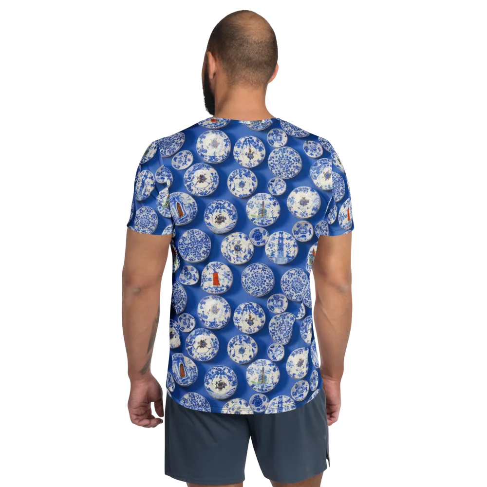 Cobalt Cabinet on Men's Athletic T-Shirt — Back