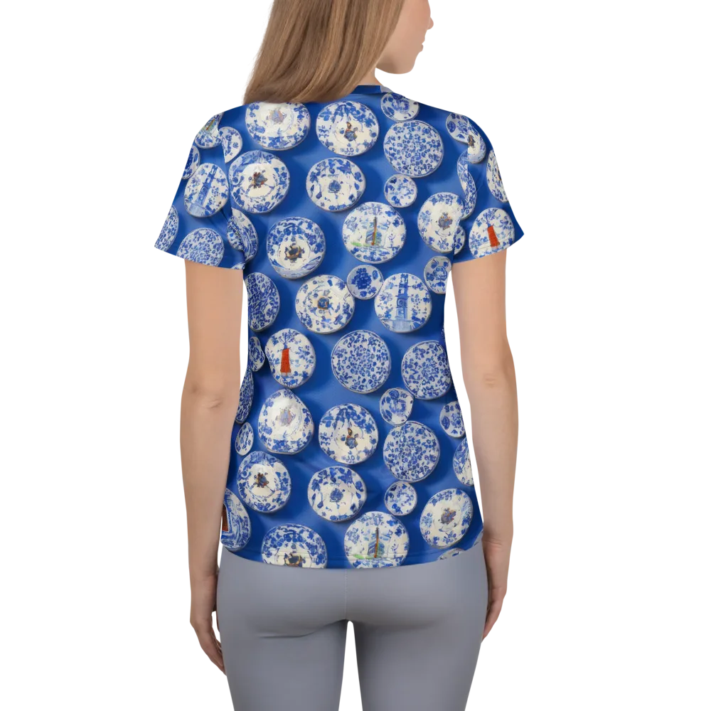 Cobalt Cabinet on Women's Athletic T-Shirt — Back