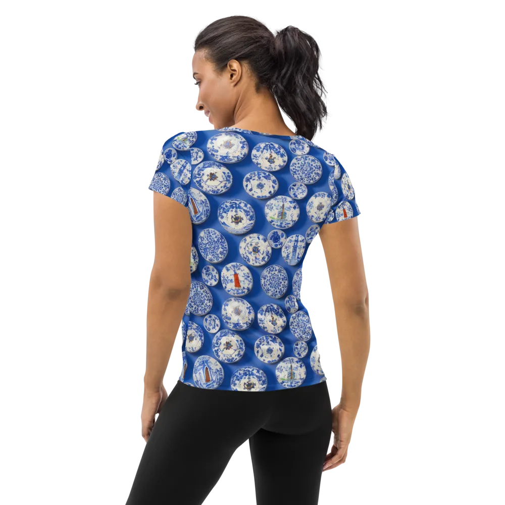 Cobalt Cabinet on Women's Athletic T-Shirt — Back