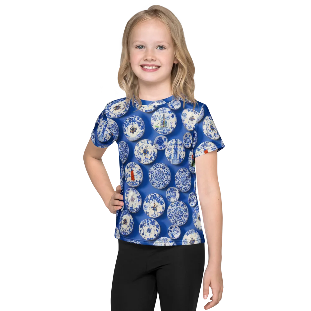 Cobalt Cabinet on Kids Crew Neck T-Shirt — Front