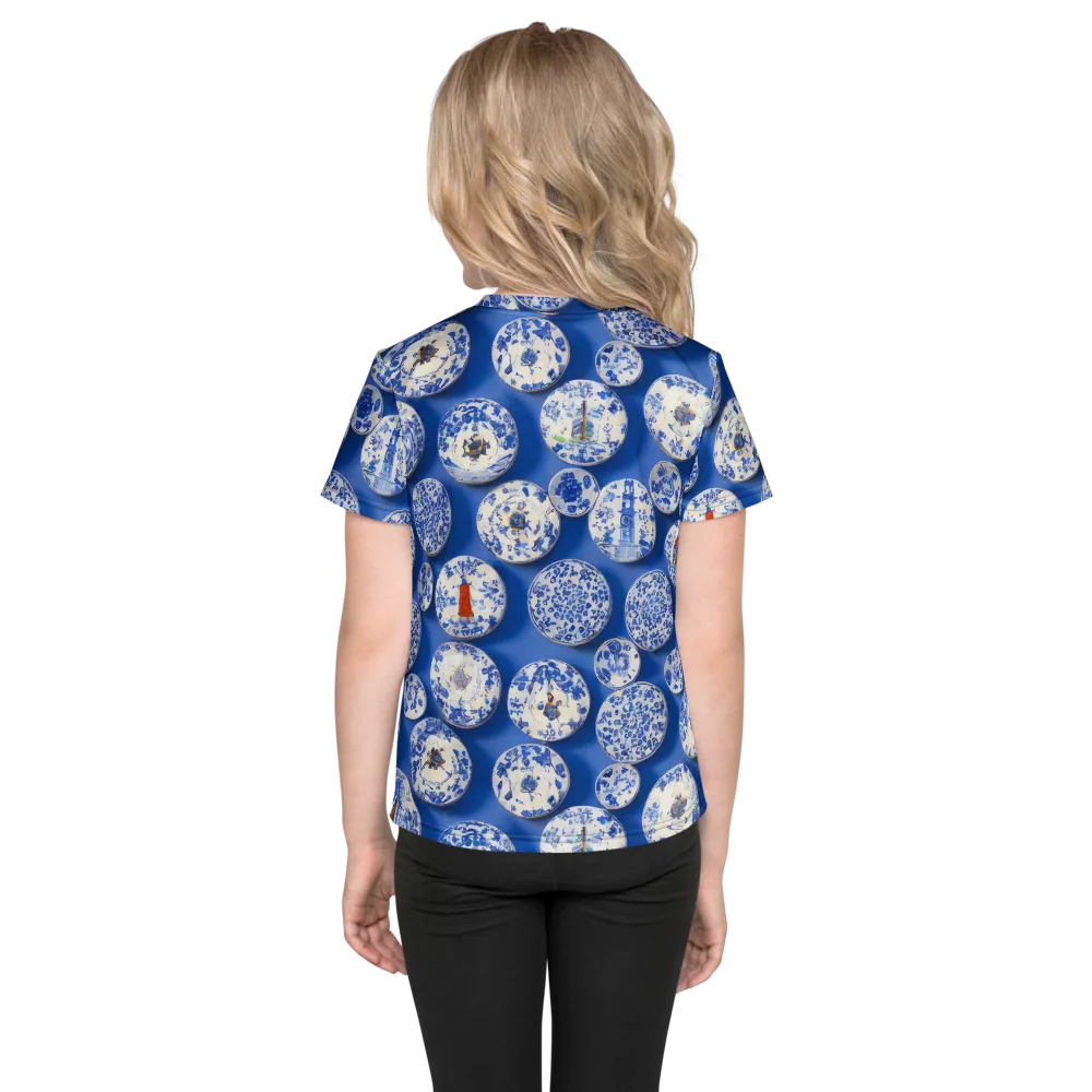 Cobalt Cabinet on Kids Crew Neck T-Shirt — Back