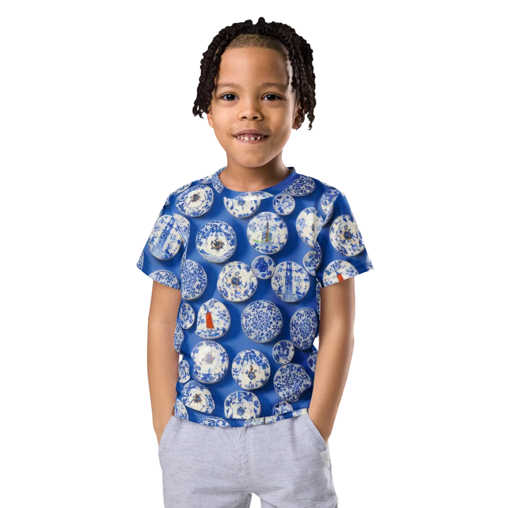 Cobalt Cabinet on Kids Crew Neck T-Shirt — Front