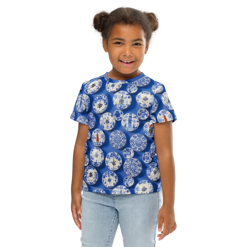 Cobalt Cabinet on Kids Crew Neck T-Shirt — Front