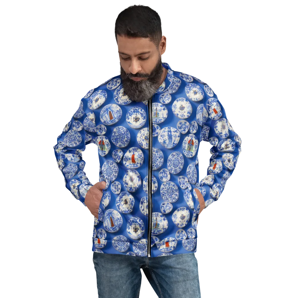 Cobalt Cabinet on Bomber Jacket — Front