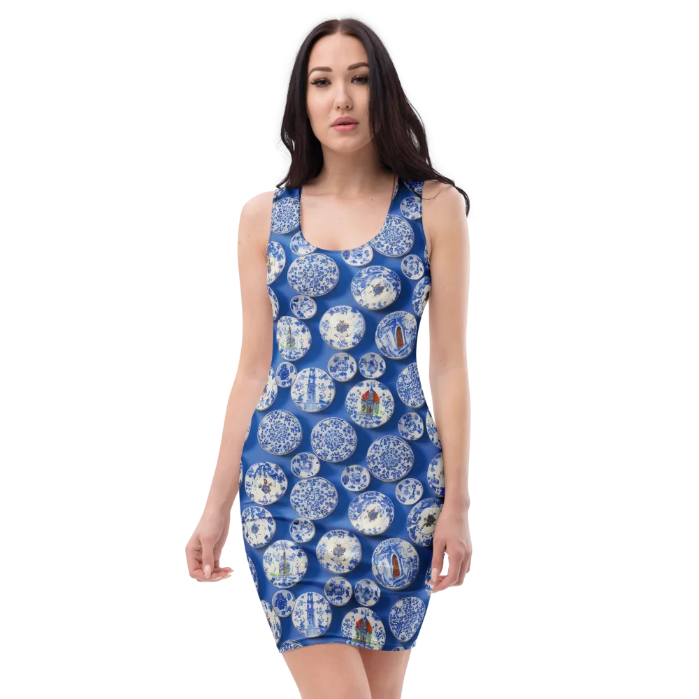 Cobalt Cabinet on Bodycon Dress — Front