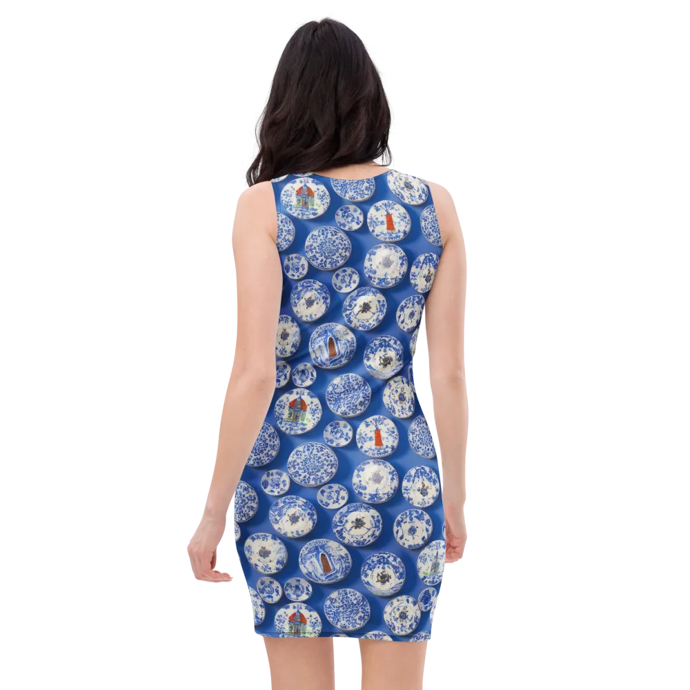 Cobalt Cabinet on Bodycon Dress — Back