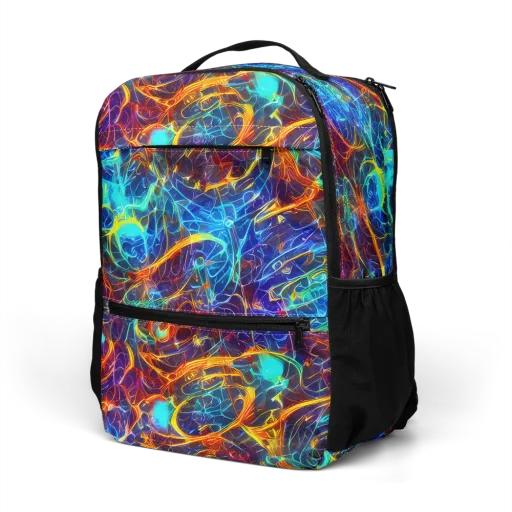 Blue Fire Matrix on a Utility Backpack