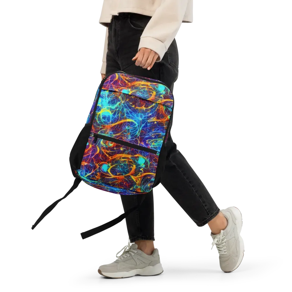 Blue Fire Matrix on Utility Backpack — Front