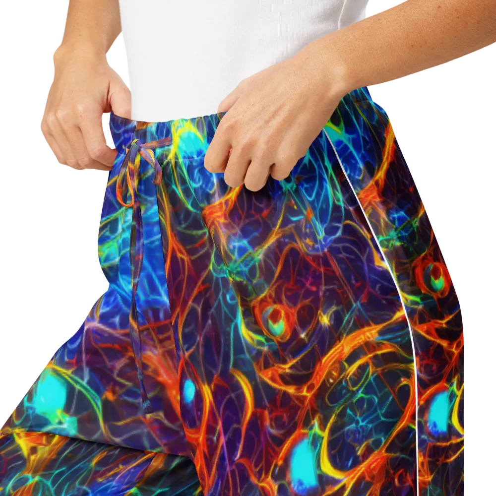 Blue Fire Matrix on Women's Pajama Pants — Product details