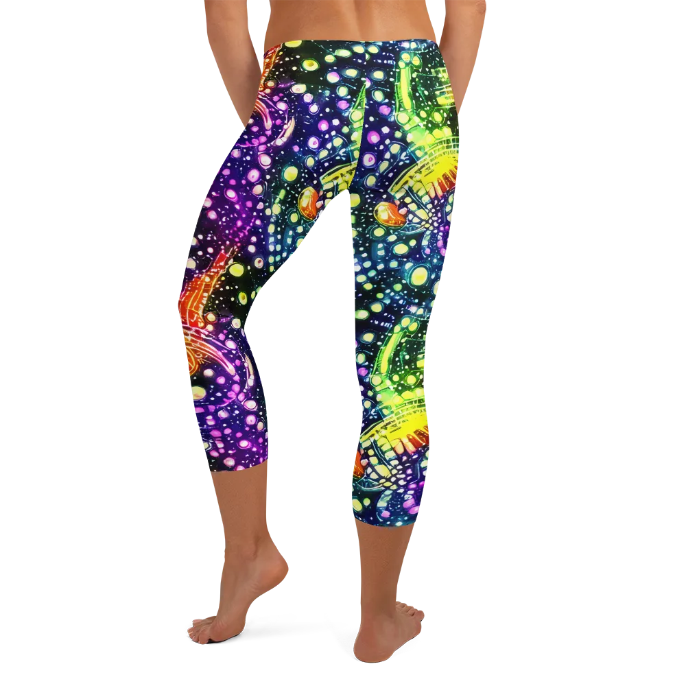 Infinite Prism on Capri Leggings — Back