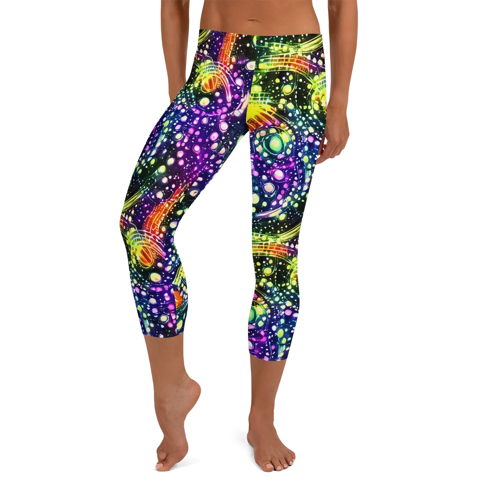 Infinite Prism on Capri Leggings — Front