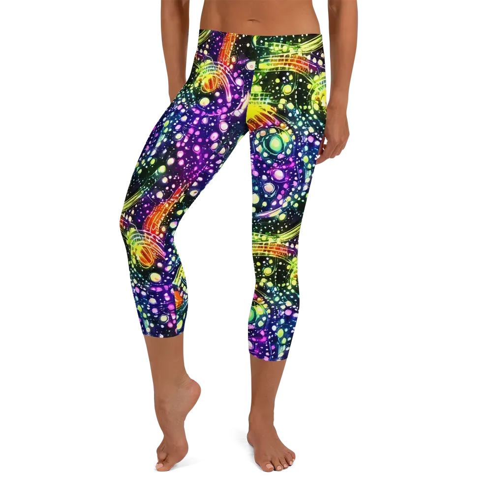 Infinite Prism on Capri Leggings — Front