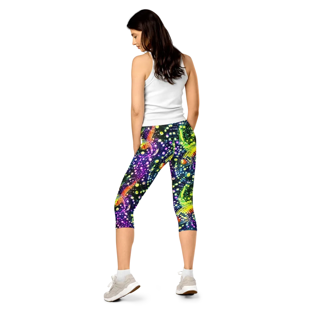 Infinite Prism on Capri Leggings — Back