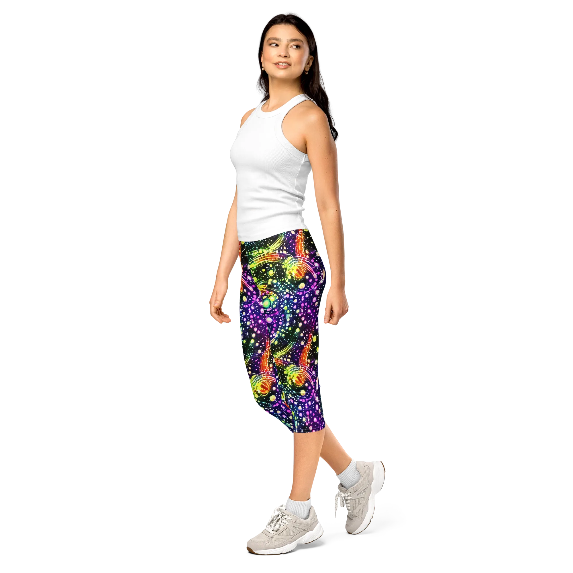 Infinite Prism on Capri Leggings — Left Front