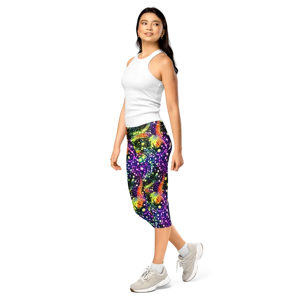 Infinite Prism on Capri Leggings — Left Front