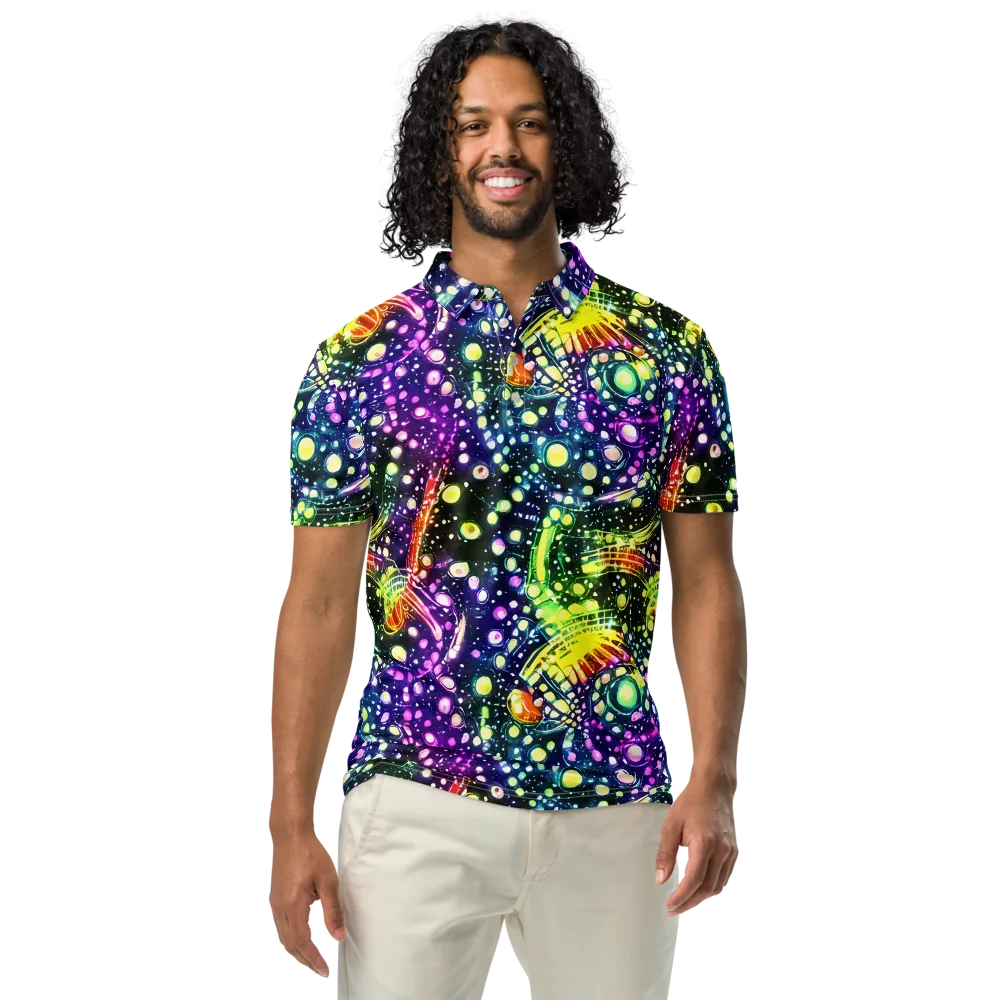 Infinite Prism on Men's Slim Fit Polo Shirt — Front