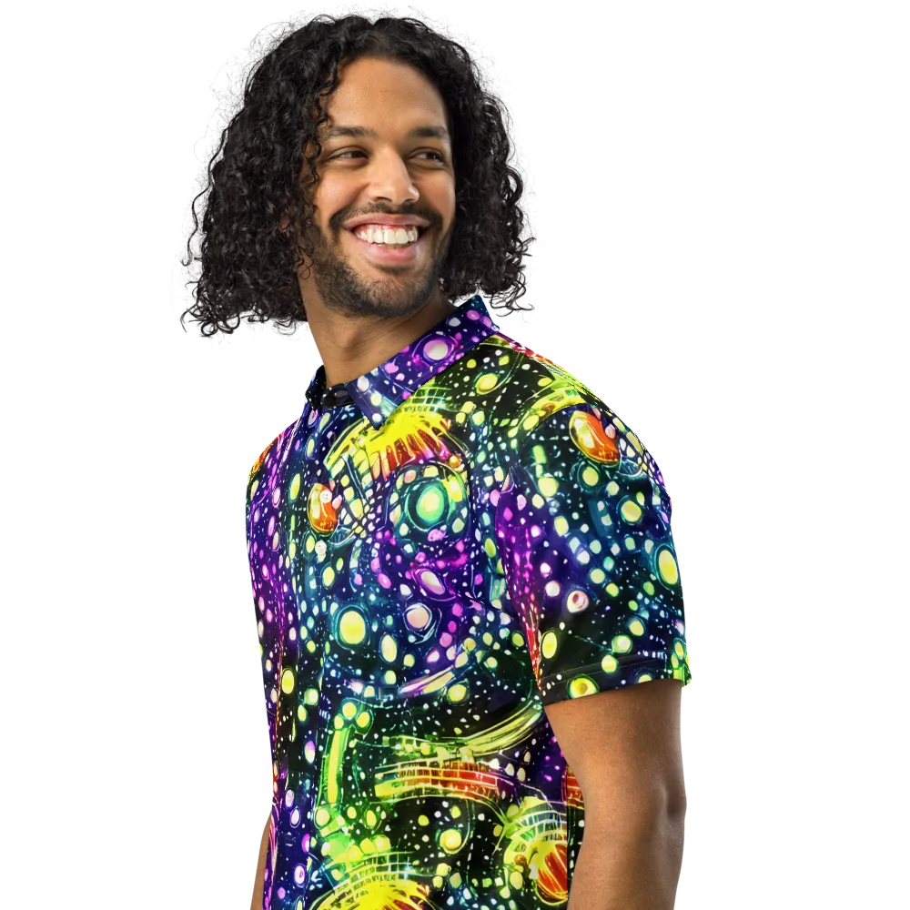 Infinite Prism on Men's Slim Fit Polo Shirt — Left Front