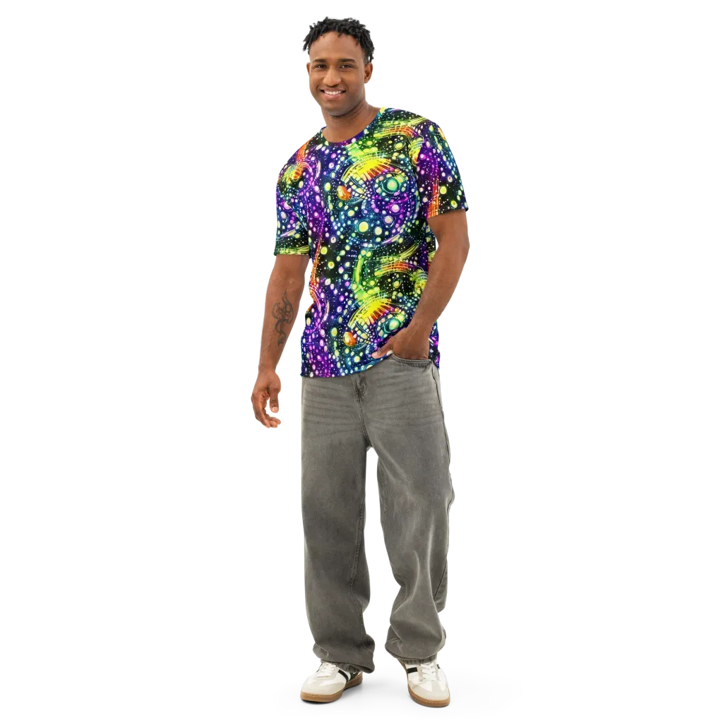 Infinite Prism on Men's Cotton Crew Neck T-Shirt — Front