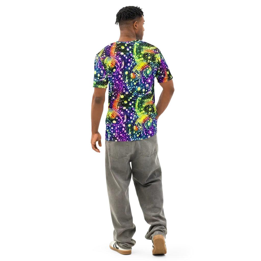 Infinite Prism on Men's Cotton Crew Neck T-Shirt — Back