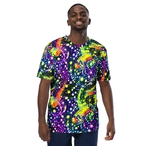 Infinite Prism on a Men's Crew Neck T-Shirt