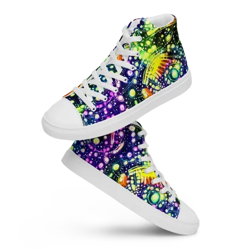 Infinite Prism on a Men's High Top Canvas Shoes