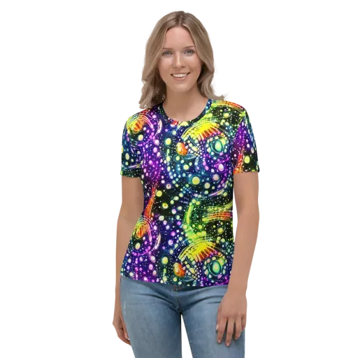 Infinite Prism on a Women's Crew Neck T-Shirt