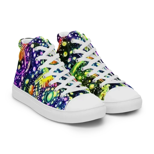 Infinite Prism on a Women's High Top Canvas Shoes