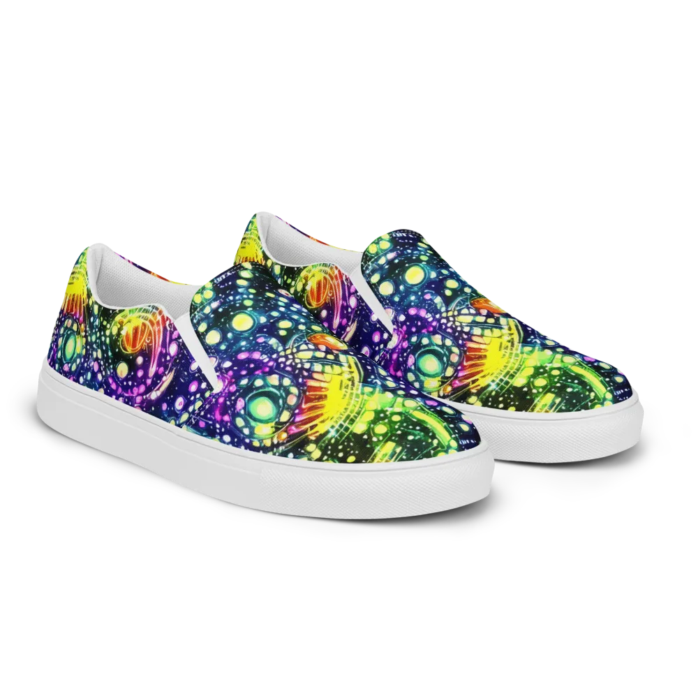 Infinite Prism on Men's Slip-On Canvas Shoes — Right Front