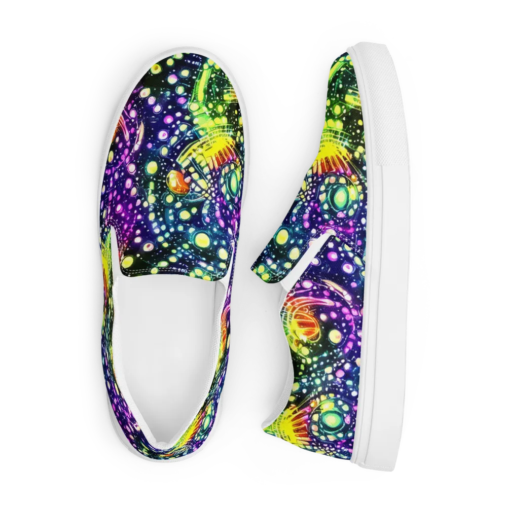 Infinite Prism on Men's Slip-On Canvas Shoes — Front