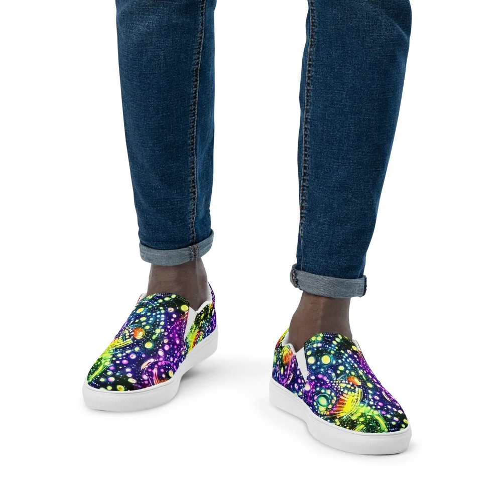 Infinite Prism on Men's Slip-On Canvas Shoes — Front