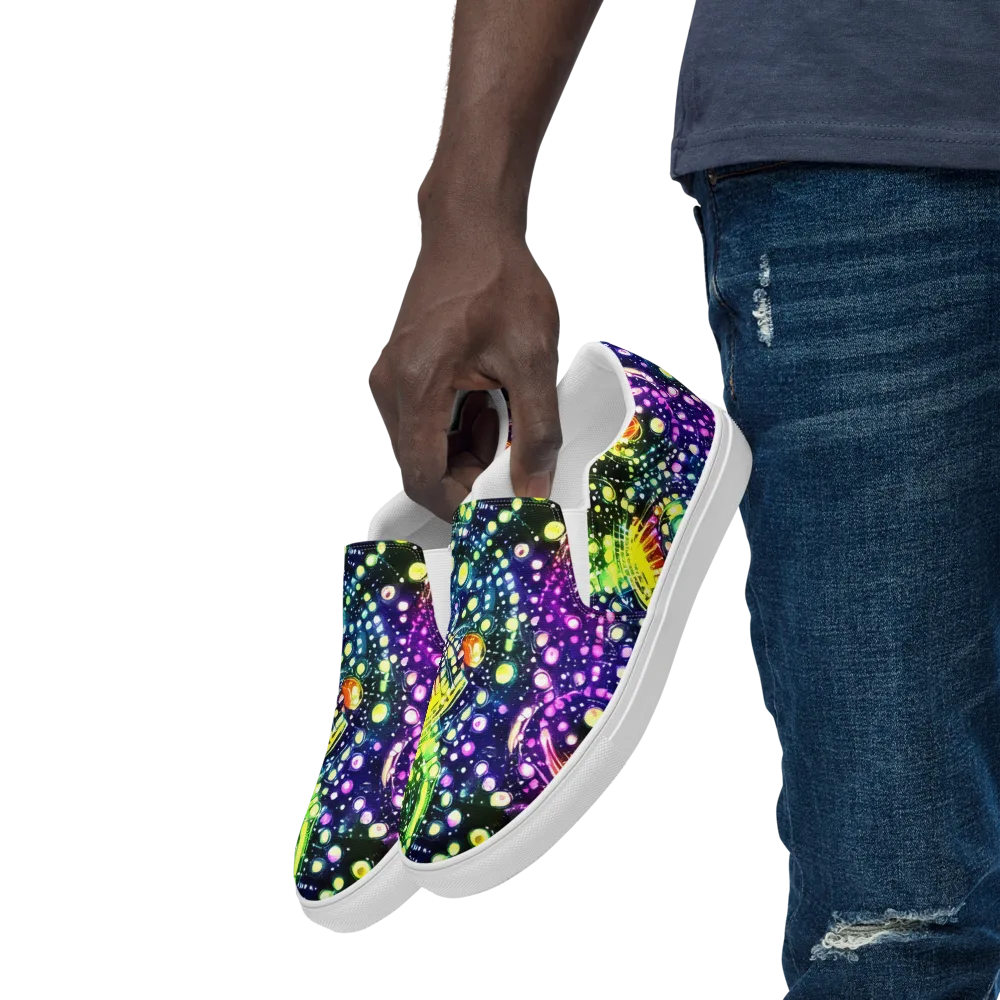Infinite Prism on Men's Slip-On Canvas Shoes — Left Front