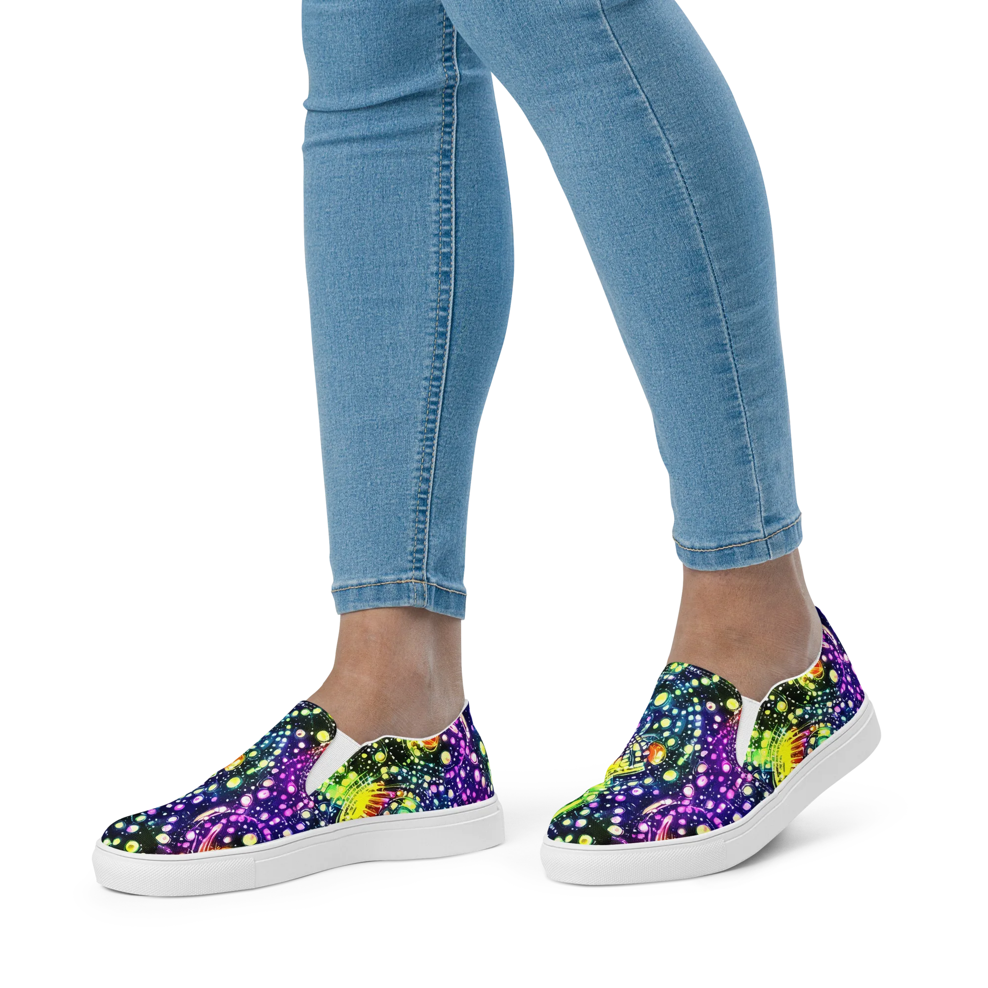 Infinite Prism on Women's Slip-On Canvas Shoes — Front