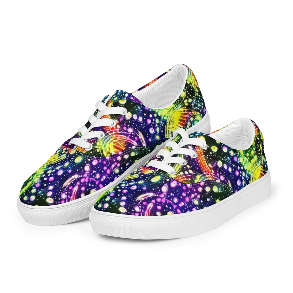 Infinite Prism on Men's Lace-Up Canvas Shoes — Left Front