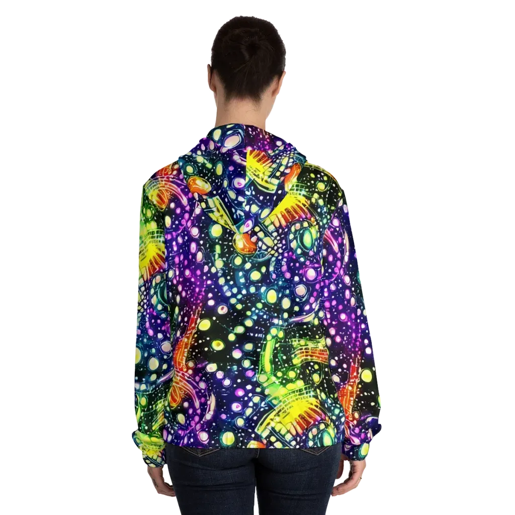 Infinite Prism on Women's Full-Zip Hoodie — Back On Person